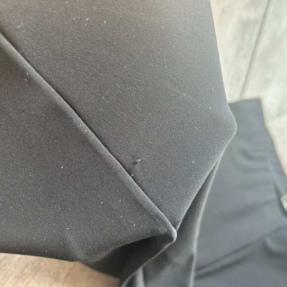 Sympli Black Lagenlook Pull up Laser Cut Cropped Leggings Made in Canada - Picture 11 of 11